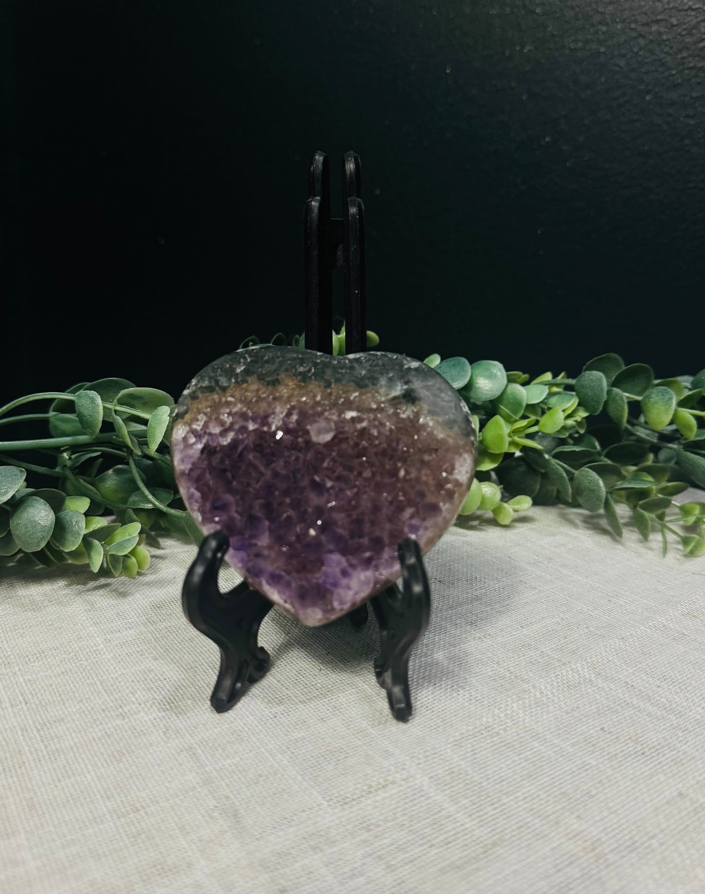 Amethyst Heart Carving