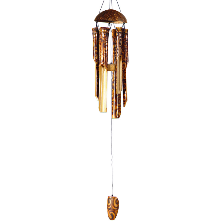 Bamboo Windchime Small Fire-burned