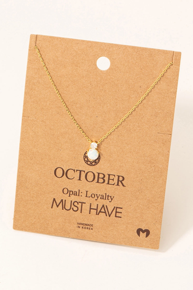 Birthstone Pendant Necklace