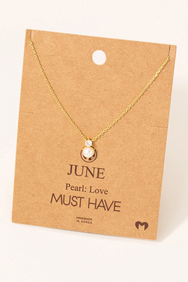 Birthstone Pendant Necklace