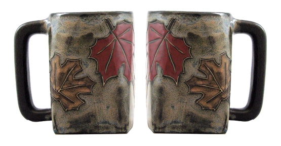 Mara Stoneware Autumn Leaves Square Mug