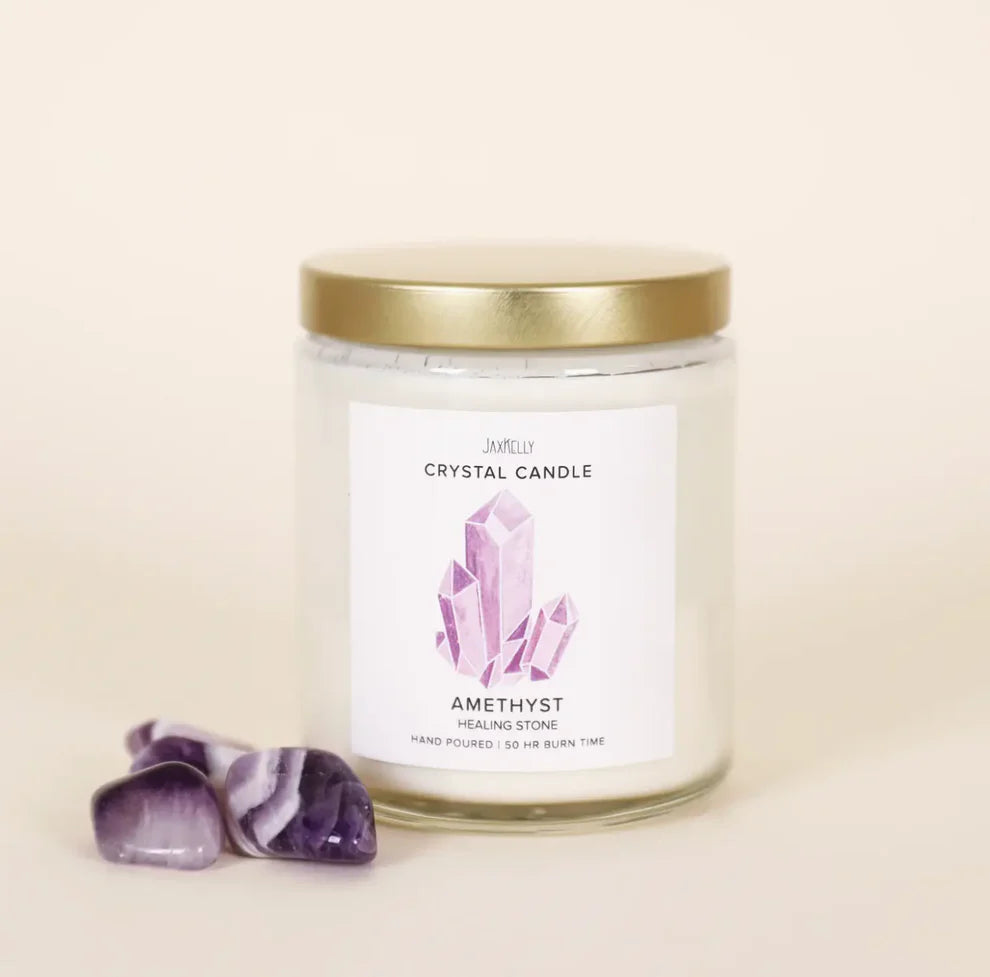 9oz. Watercolor Crystal Candle