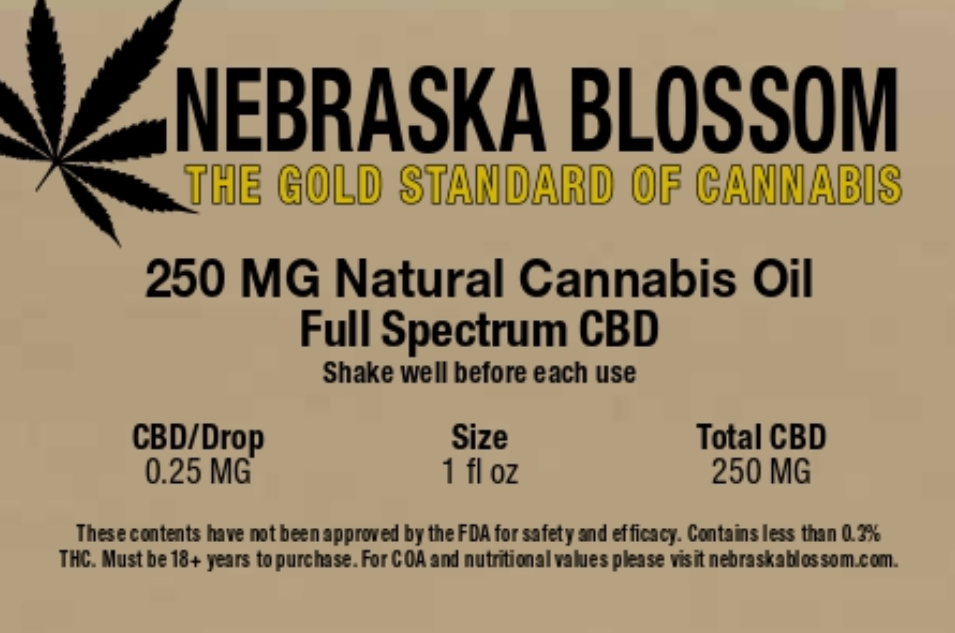 250 MG Natural Cannabis Oil