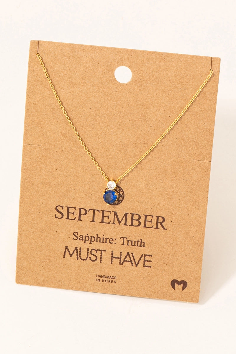 Birthstone Pendant Necklace