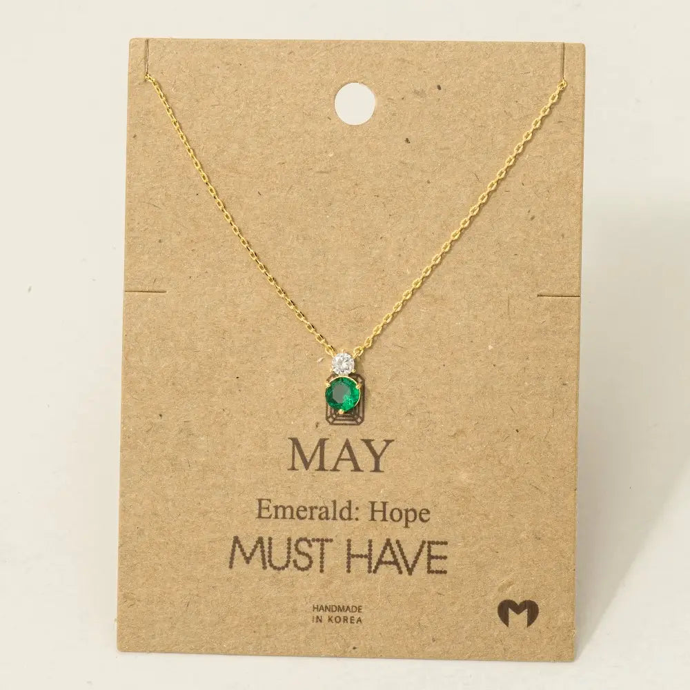 Birthstone Pendant Necklace