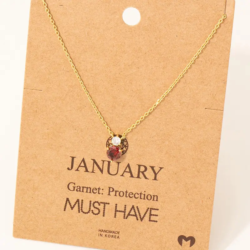 Birthstone Pendant Necklace