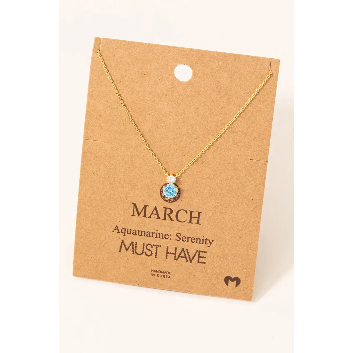 Birthstone Pendant Necklace