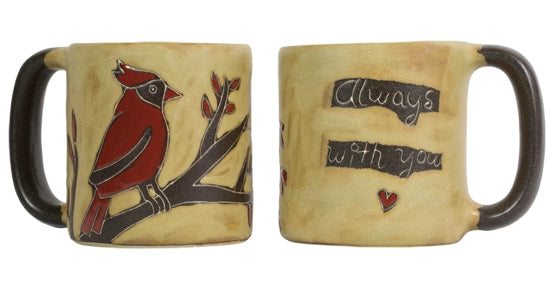 Mara Stoneware Always with You Cardinal Mug